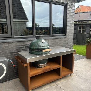 Big green egg buitenkeuken RVS