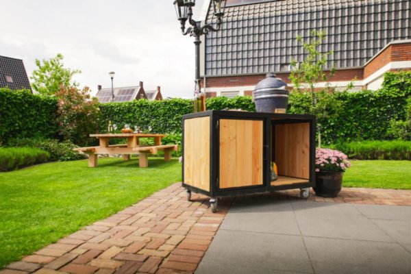 Big green egg outdoor kitchen hout - Afbeelding 5