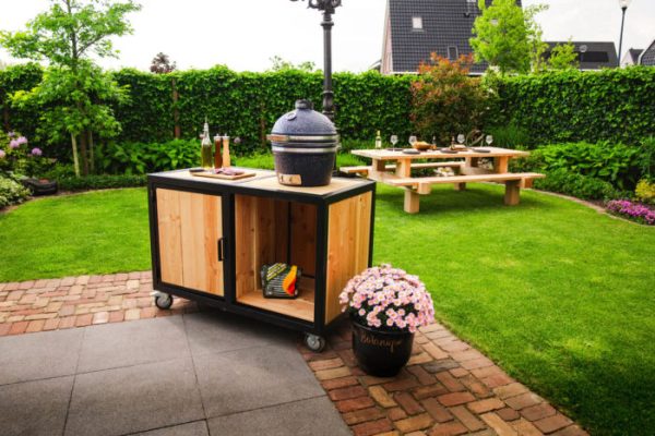 Big green egg outdoor kitchen hout - Afbeelding 3