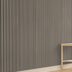 AkuPanel Taupe-Hout | 270cm x 60cm | 3-zijdig écht houtfineer