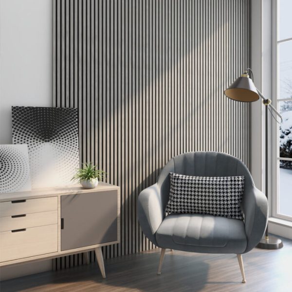 AkuPanel Grijs Walnoot-Hout | 240cm x 60cm | 3-zijdig écht houtfineer - Afbeelding 6