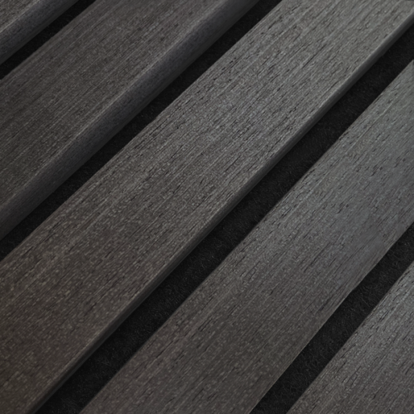 AkuPanel Antraciet-Hout | 270cm x 60cm | 3-zijdig écht houtfineer - Afbeelding 3