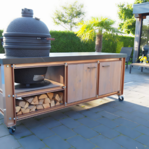 Big green egg outdoor kitchen