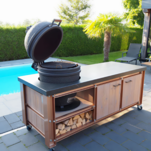 Big green egg outdoor kitchen