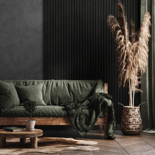 AkuPanel Zwart Eiken-Hout | 240cm x 60cm | 3-zijdig écht houtfineer - Afbeelding 5