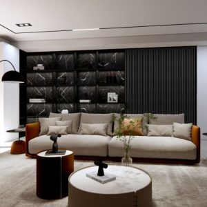 AkuPanel Antraciet-Hout | 270cm x 60cm | 3-zijdig écht houtfineer