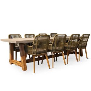 ASPEN dining tuinset 9-delig