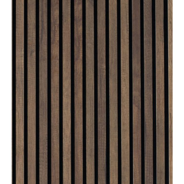 “Dark Oak” – Akoestisch Wandpaneel 280x60cm - Afbeelding 2